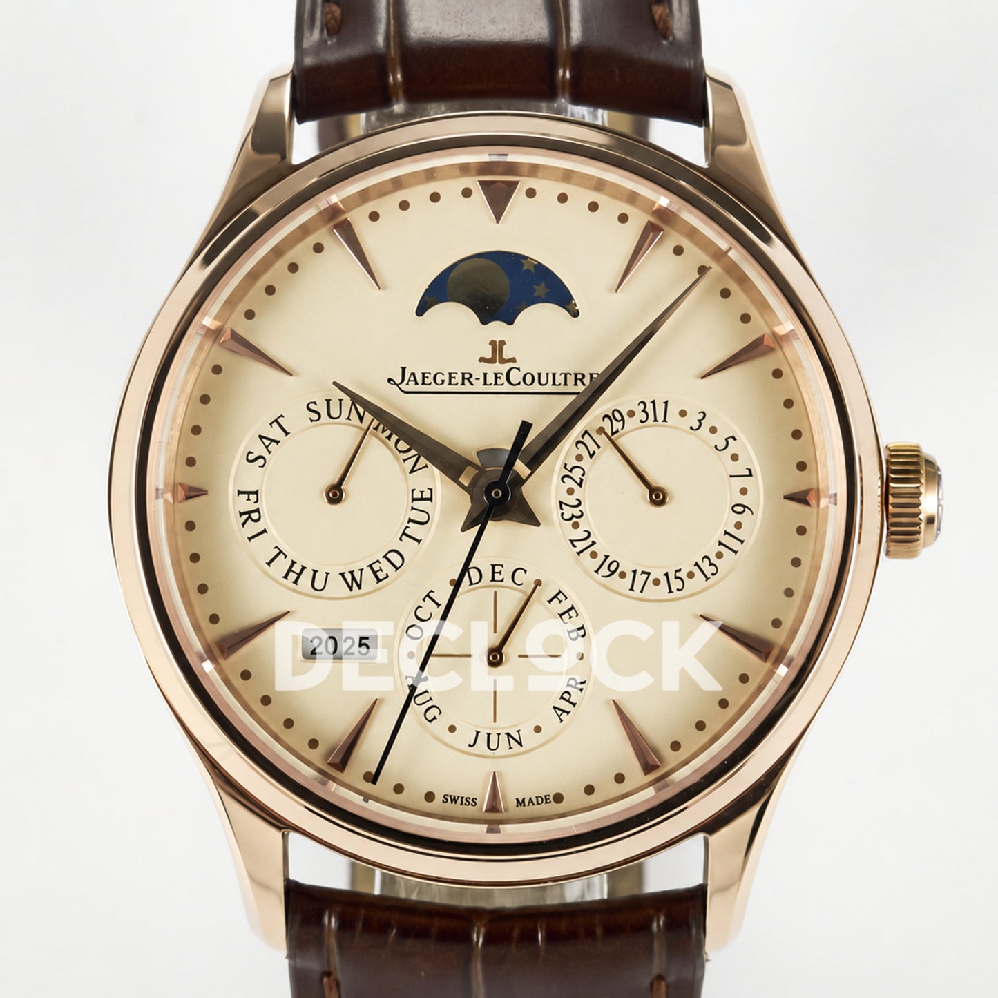 Jaeger-LeCoultre Master Ultra Thin Perpetual Calendar RG Cream Plain Bezel 39mm V9F A868 V2