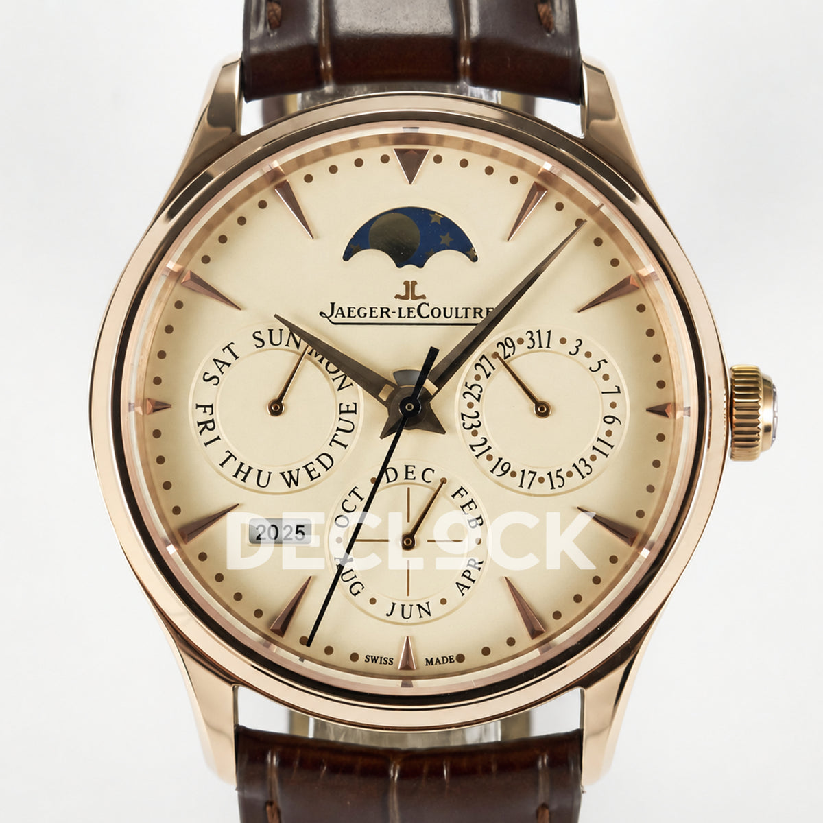 Jaeger-LeCoultre Master Ultra Thin Perpetual Calendar RG Cream Plain Bezel 39mm V9F A868 V2