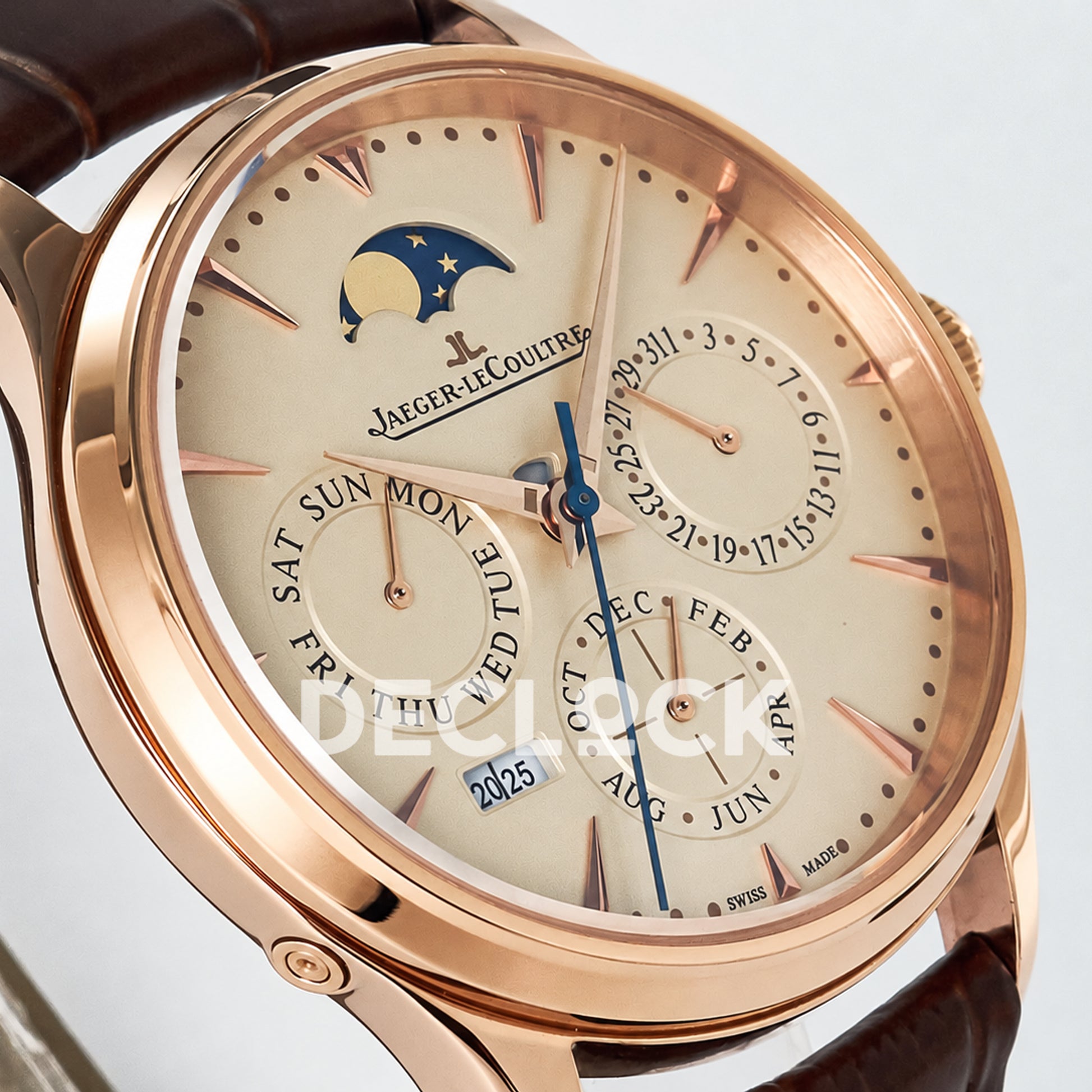 Jaeger-LeCoultre Master Ultra Thin Perpetual Calendar RG Cream Plain Bezel 39mm V9F A868 V2