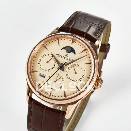 Jaeger-LeCoultre Master Ultra Thin Perpetual Calendar RG Cream Plain Bezel 39mm V9F A868 V2