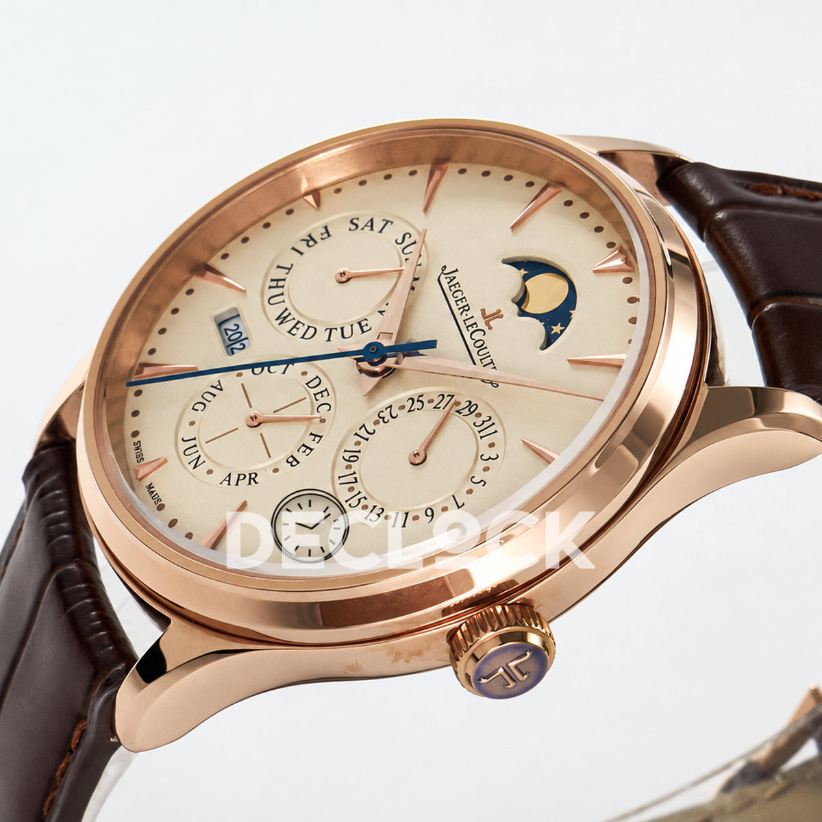 Jaeger-LeCoultre Master Ultra Thin Perpetual Calendar RG Cream Plain Bezel 39mm V9F A868 V2