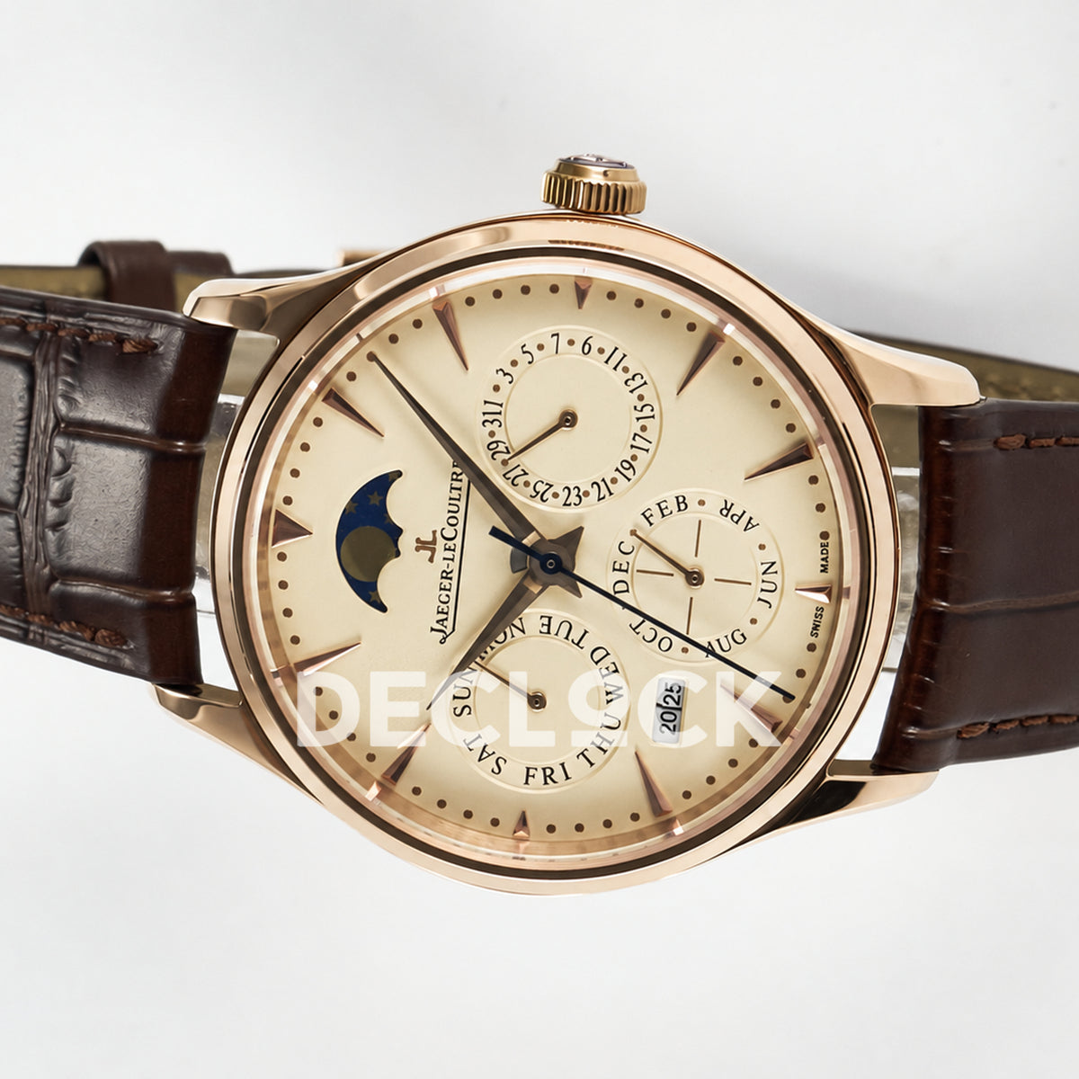 Jaeger-LeCoultre Master Ultra Thin Perpetual Calendar RG Cream Plain Bezel 39mm V9F A868 V2