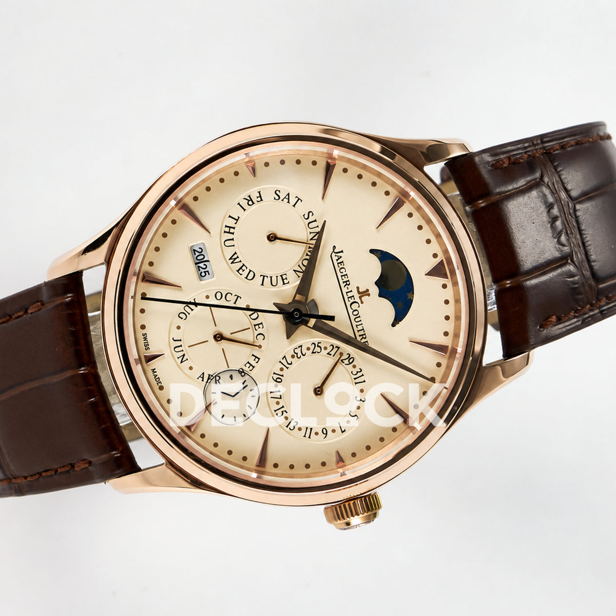 Jaeger-LeCoultre Master Ultra Thin Perpetual Calendar RG Cream Plain Bezel 39mm V9F A868 V2
