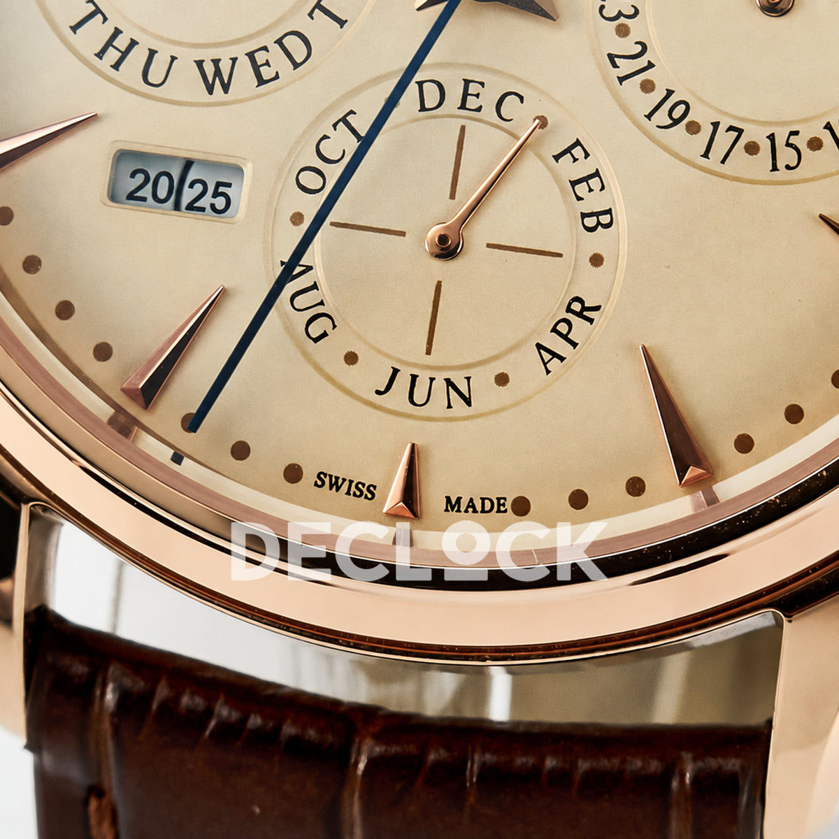 Jaeger-LeCoultre Master Ultra Thin Perpetual Calendar RG Cream Plain Bezel 39mm V9F A868 V2