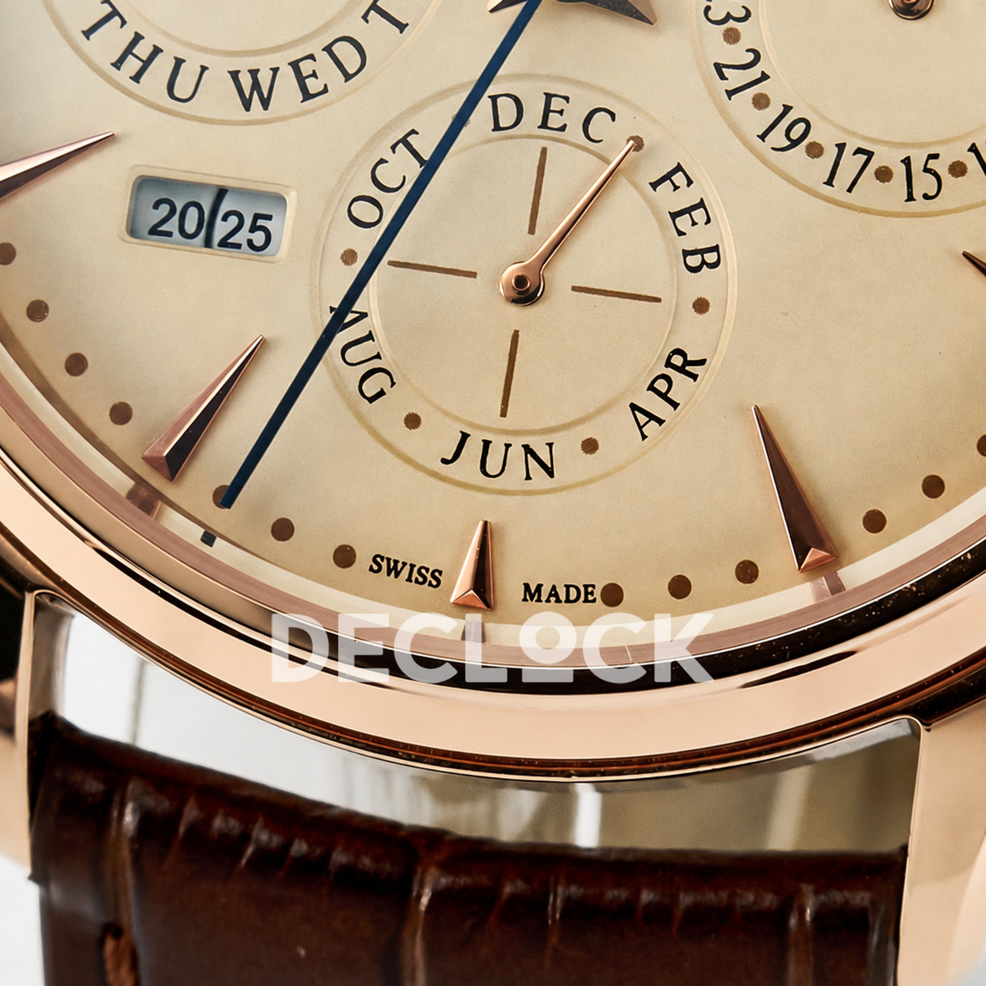 Jaeger-LeCoultre Master Ultra Thin Perpetual Calendar RG Cream Plain Bezel 39mm V9F A868 V2