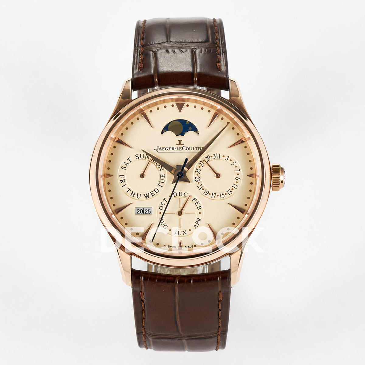 Jaeger-LeCoultre Master Ultra Thin Perpetual Calendar RG Cream Plain Bezel 39mm V9F A868 V2