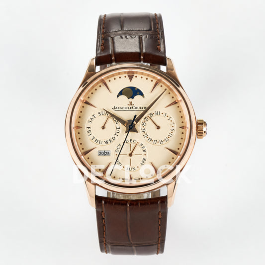Jaeger-LeCoultre Master Ultra Thin Perpetual Calendar RG Cream Plain Bezel 39mm V9F A868 V2