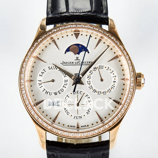 Jaeger-LeCoultre Master Ultra Thin Perpetual Calendar RG White Stone Bezel 39mm V9F A868 V2