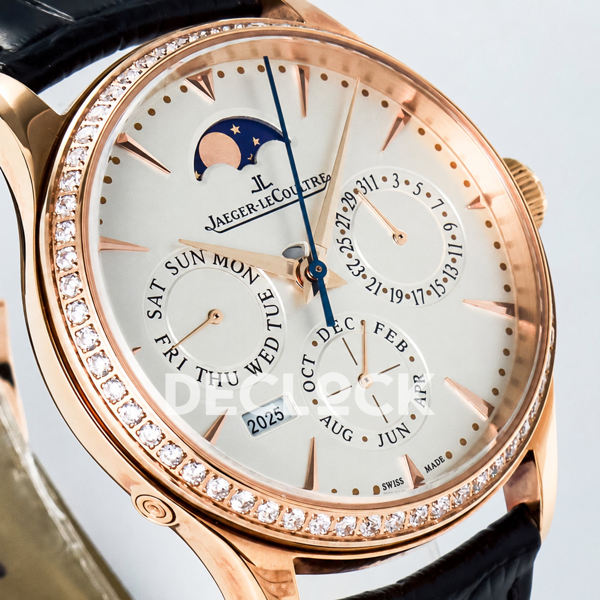 Jaeger-LeCoultre Master Ultra Thin Perpetual Calendar RG White Stone Bezel 39mm V9F A868 V2