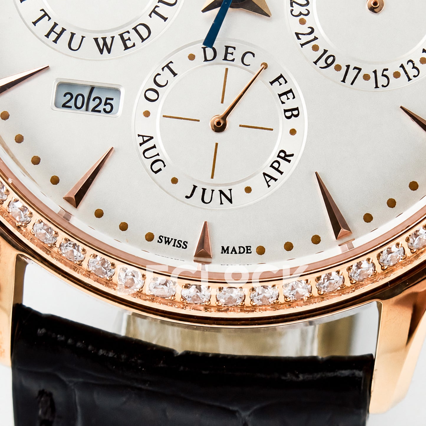 Jaeger-LeCoultre Master Ultra Thin Perpetual Calendar RG White Stone Bezel 39mm V9F A868 V2