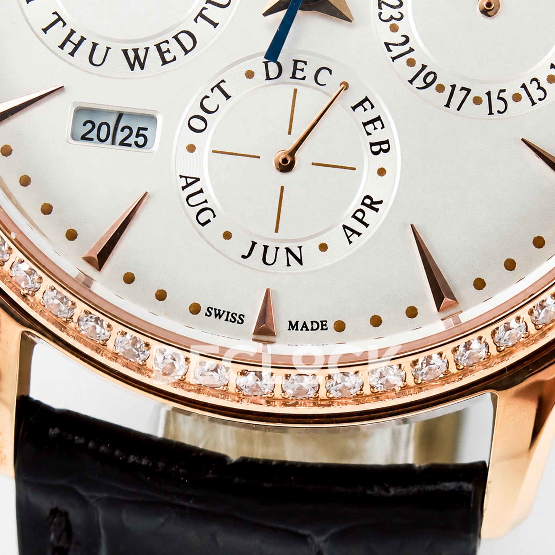 Jaeger-LeCoultre Master Ultra Thin Perpetual Calendar RG White Stone Bezel 39mm V9F A868 V2