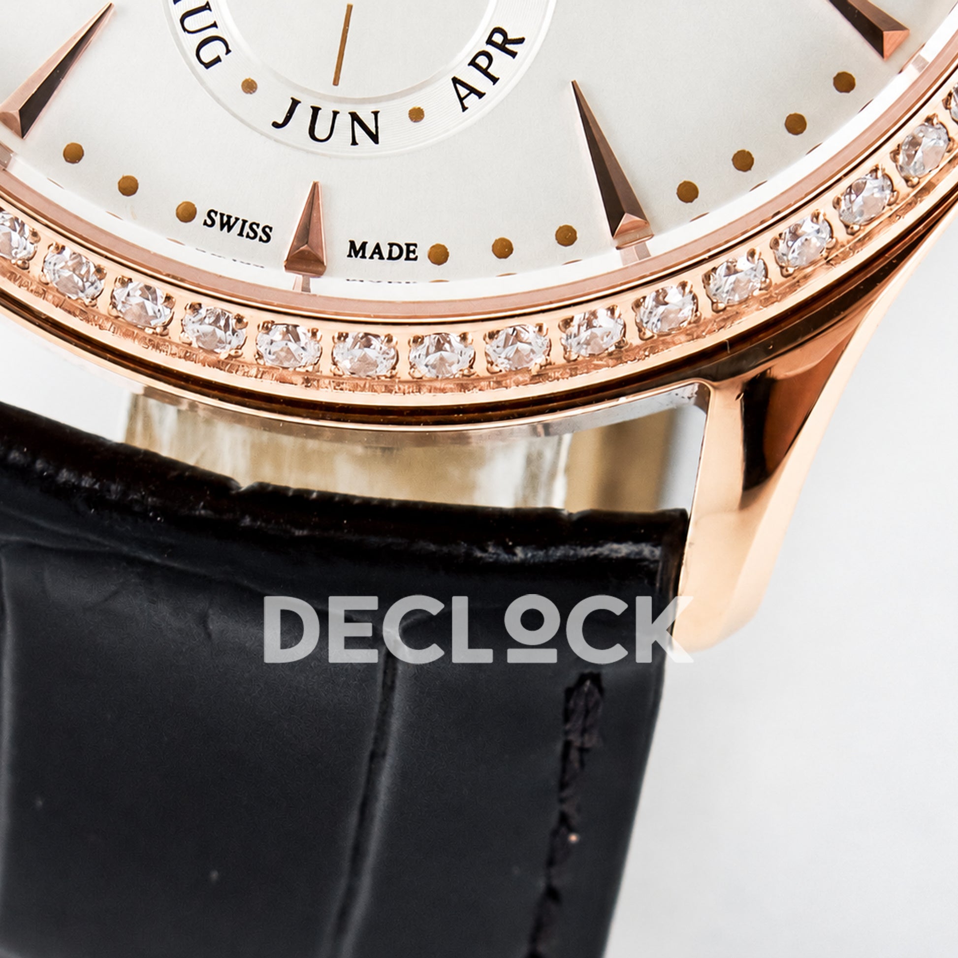 Jaeger-LeCoultre Master Ultra Thin Perpetual Calendar RG White Stone Bezel 39mm V9F A868 V2