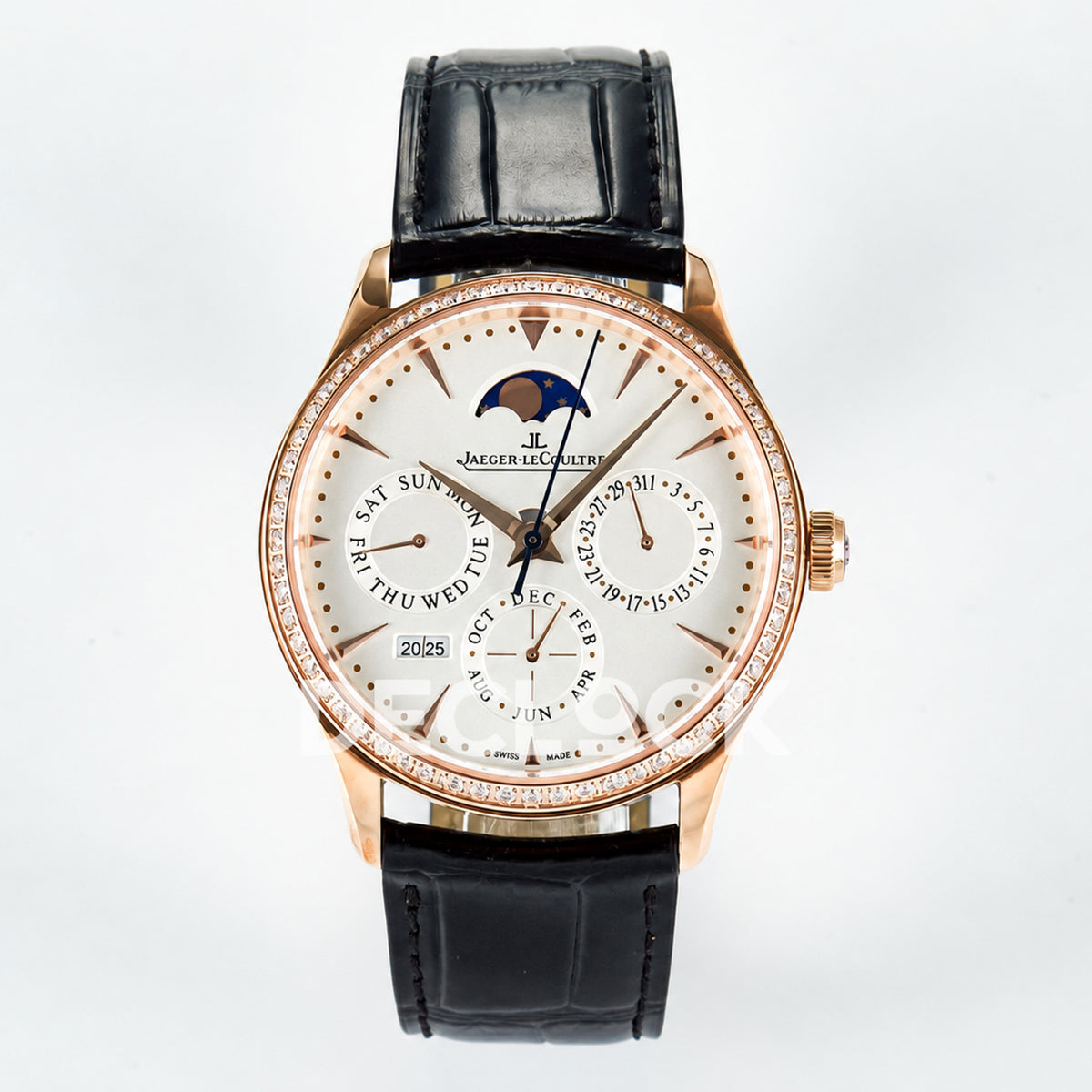Jaeger-LeCoultre Master Ultra Thin Perpetual Calendar RG White Stone Bezel 39mm V9F A868 V2