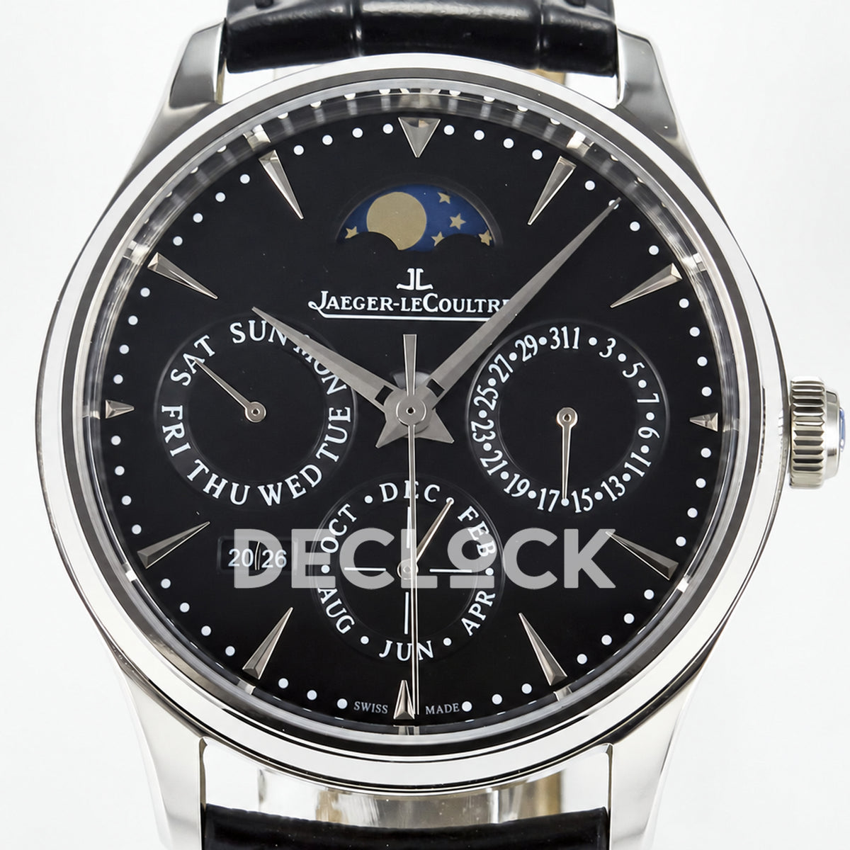 Jaeger-LeCoultre Master Ultra Thin Perpetual Calendar SS Black 39mm V9F A868 V2
