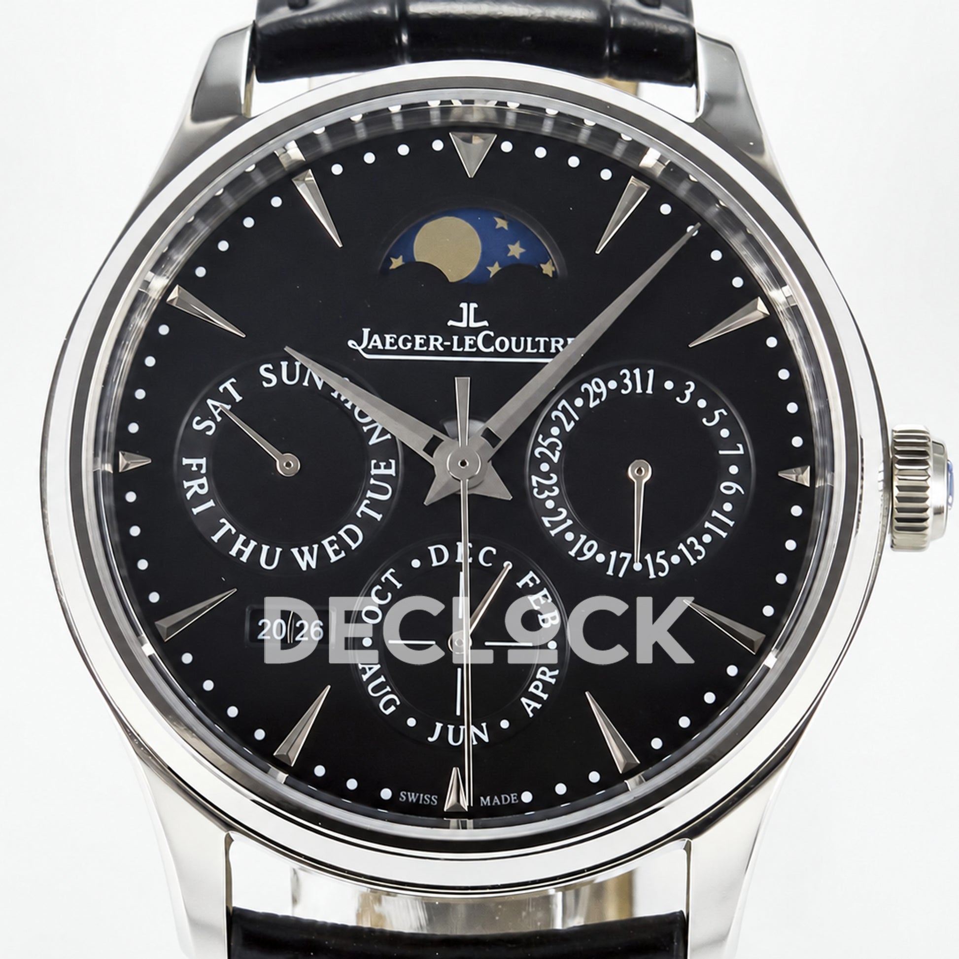 Jaeger-LeCoultre Master Ultra Thin Perpetual Calendar SS Black 39mm V9F A868 V2