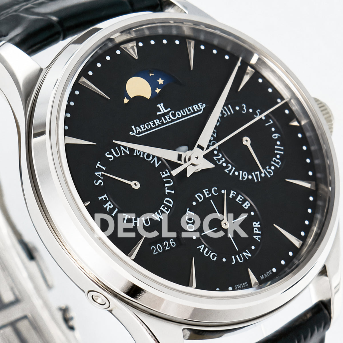 Jaeger-LeCoultre Master Ultra Thin Perpetual Calendar SS Black 39mm V9F A868 V2