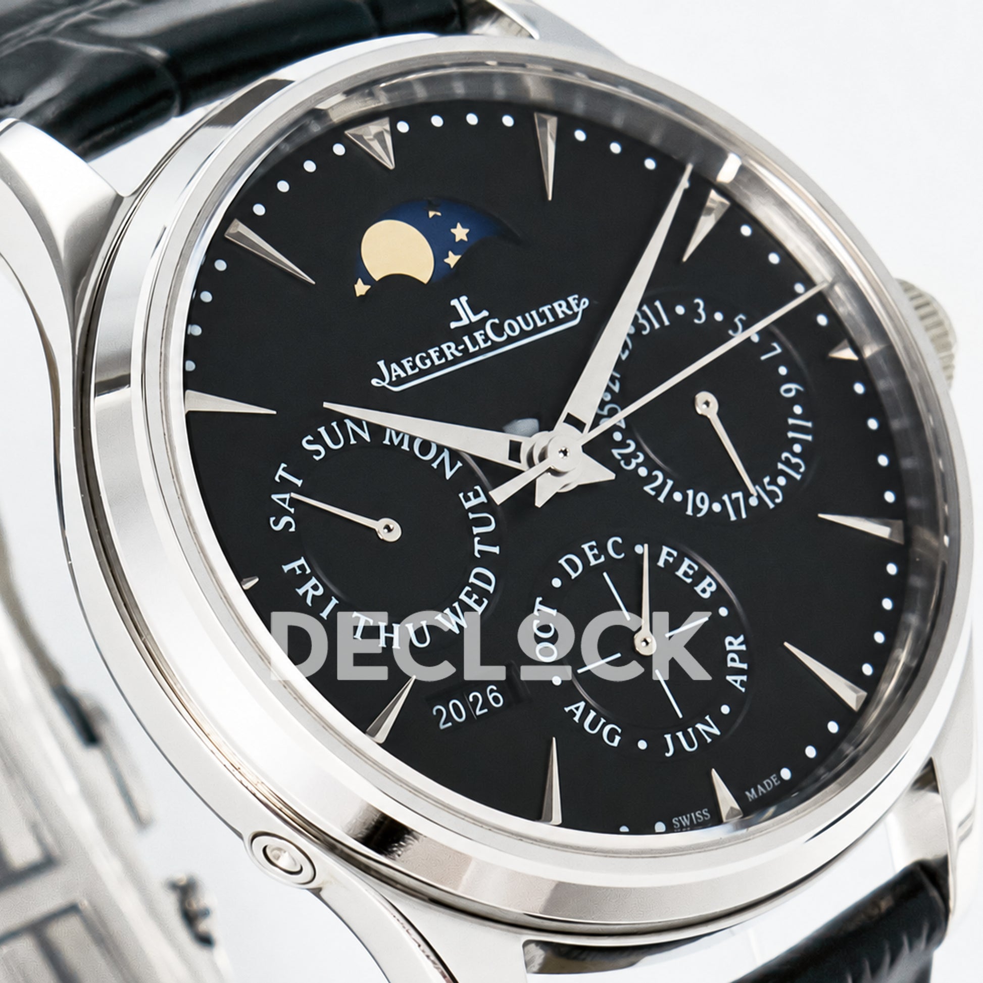 Jaeger-LeCoultre Master Ultra Thin Perpetual Calendar SS Black 39mm V9F A868 V2