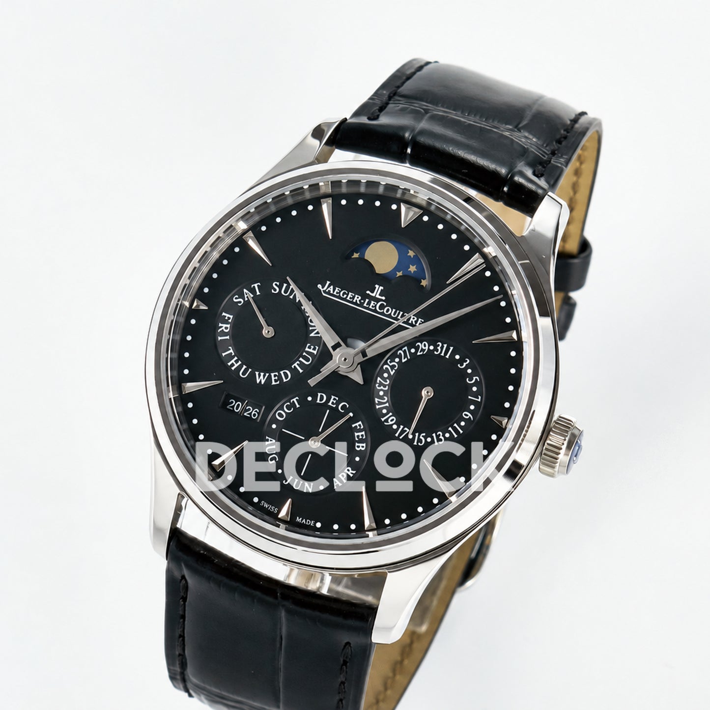 Jaeger-LeCoultre Master Ultra Thin Perpetual Calendar SS Black 39mm V9F A868 V2