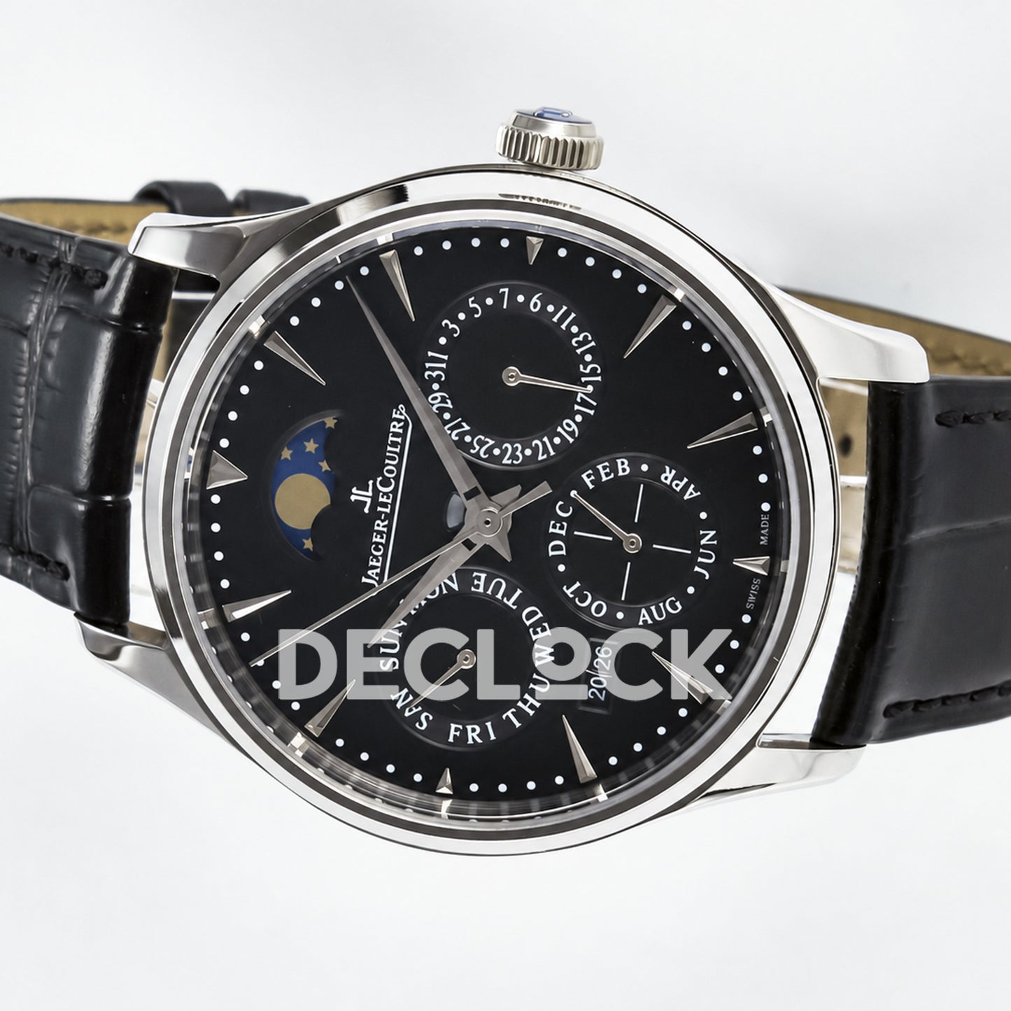 Jaeger-LeCoultre Master Ultra Thin Perpetual Calendar SS Black 39mm V9F A868 V2