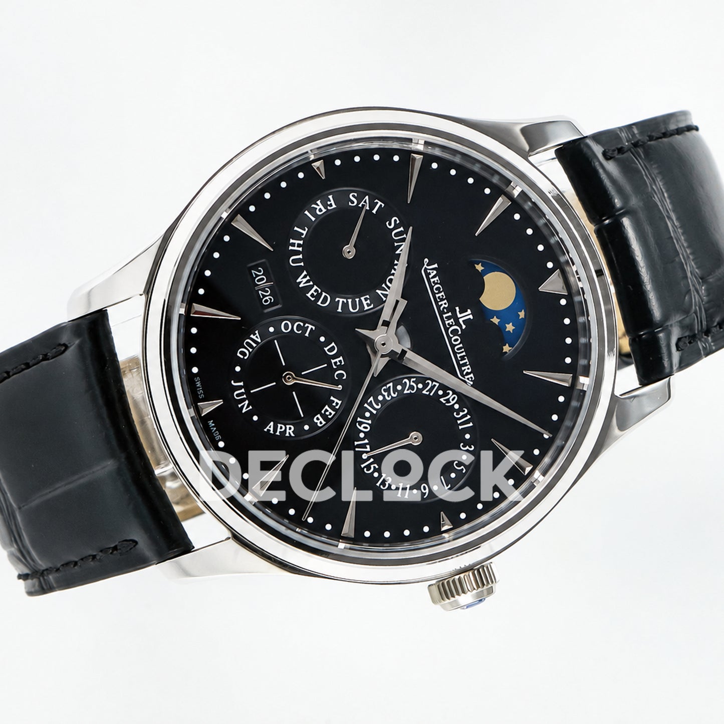 Jaeger-LeCoultre Master Ultra Thin Perpetual Calendar SS Black 39mm V9F A868 V2