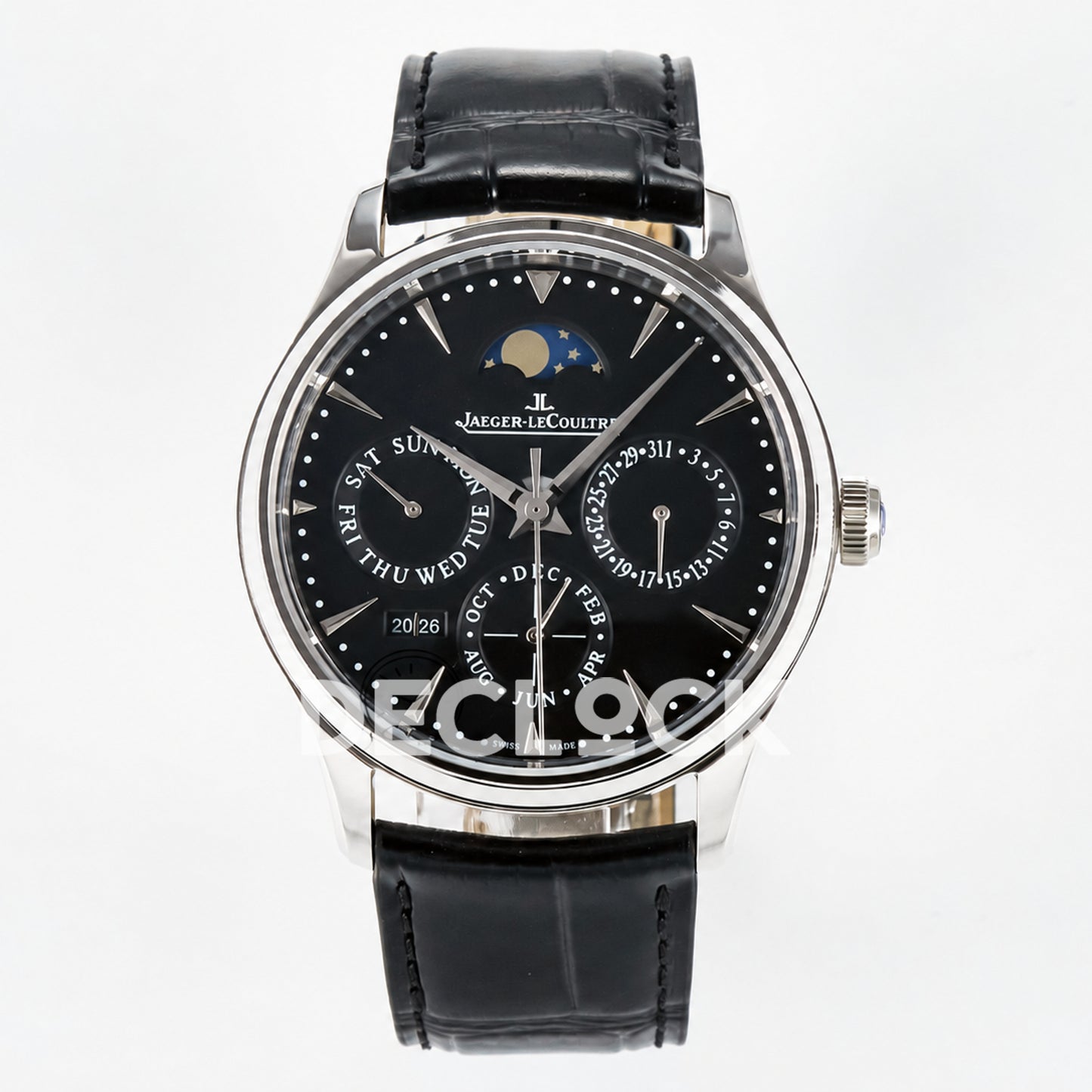 Jaeger-LeCoultre Master Ultra Thin Perpetual Calendar SS Black 39mm V9F A868 V2