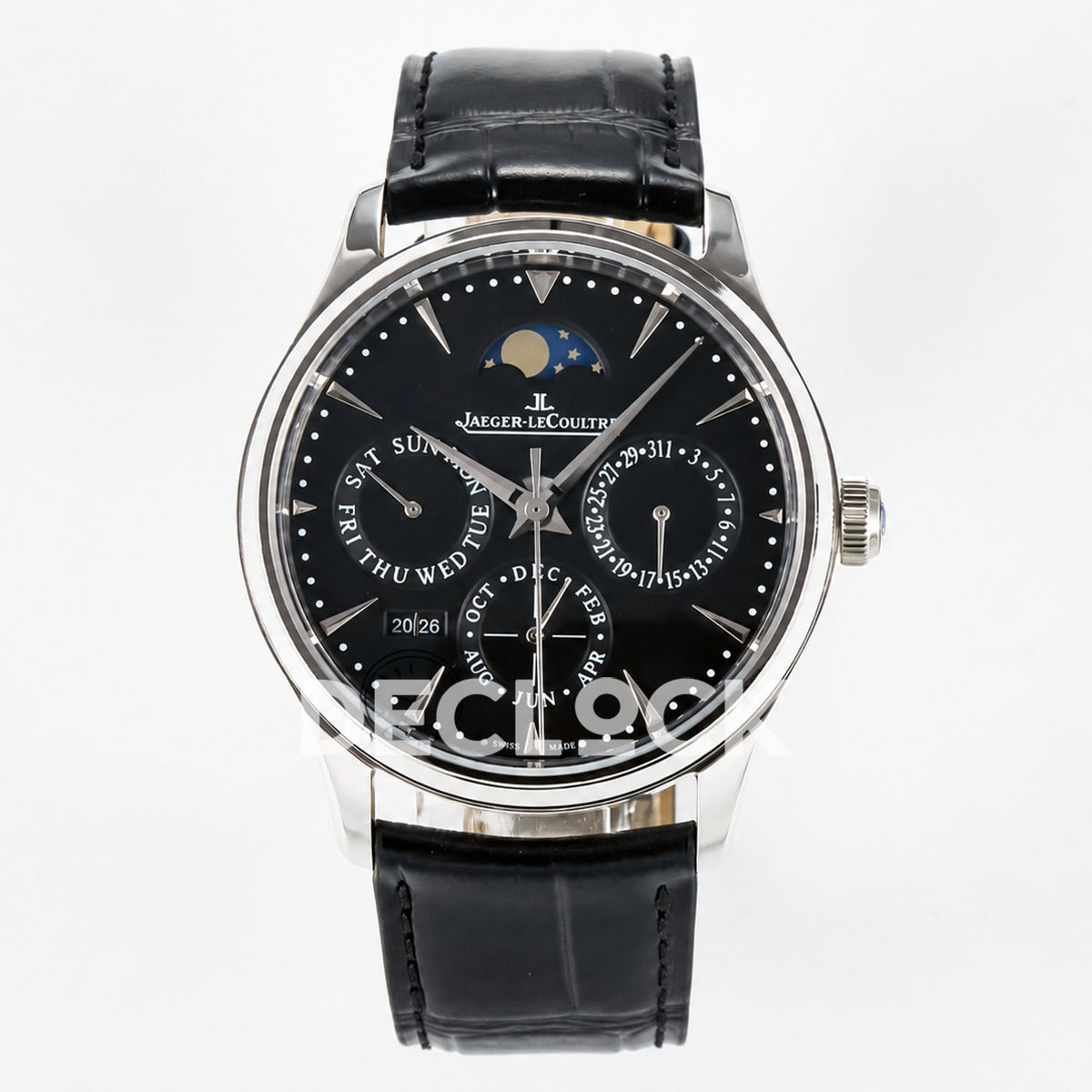 Jaeger-LeCoultre Master Ultra Thin Perpetual Calendar SS Black 39mm V9F A868 V2
