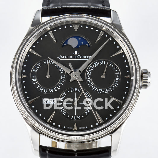 Jaeger-LeCoultre Master Ultra Thin Perpetual Calendar SS Gray Stone Bezel 39mm V9F A868 V2
