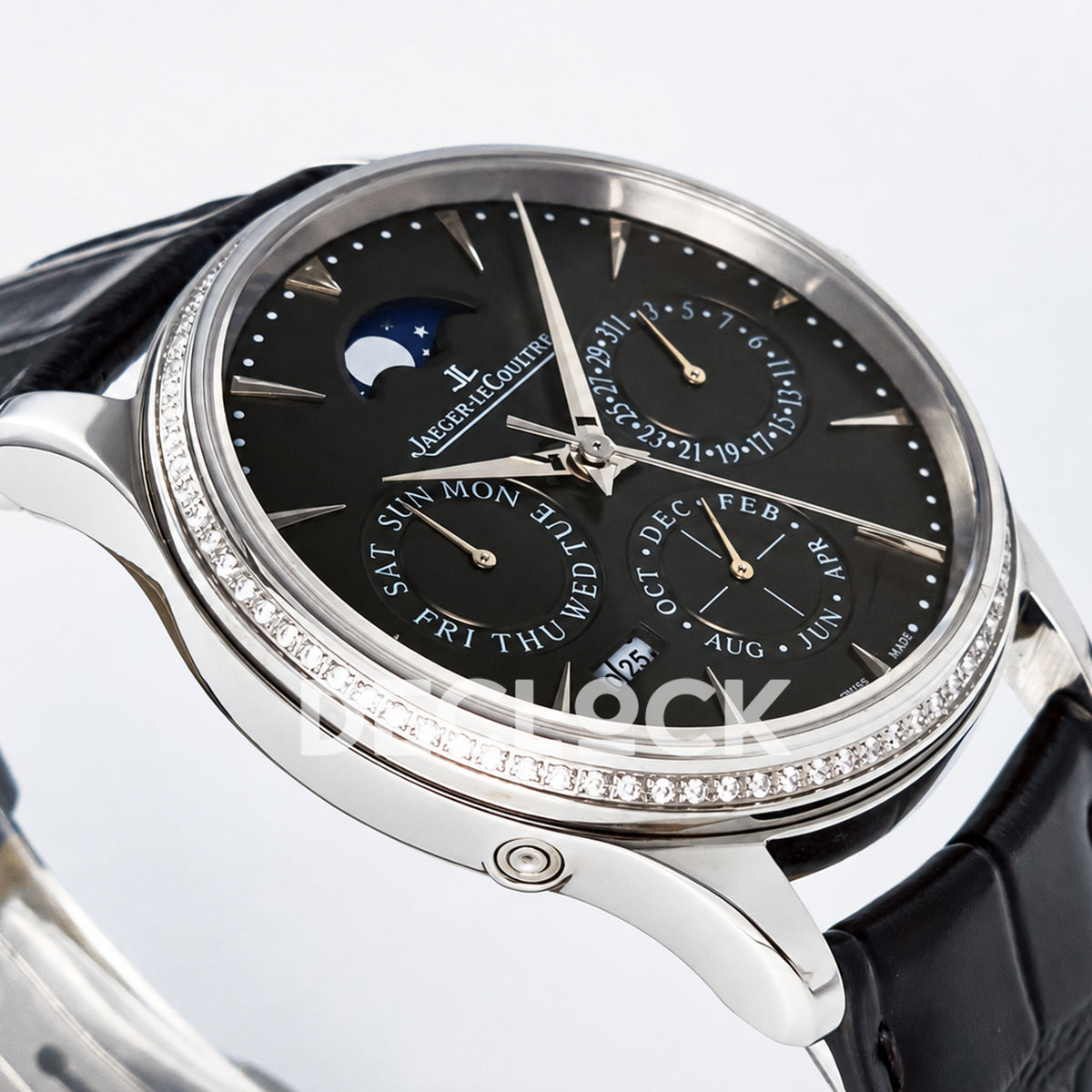 Jaeger-LeCoultre Master Ultra Thin Perpetual Calendar SS Gray Stone Bezel 39mm V9F A868 V2