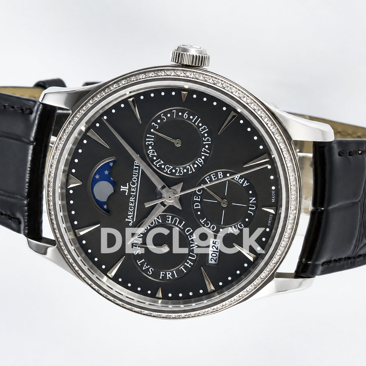 Jaeger-LeCoultre Master Ultra Thin Perpetual Calendar SS Gray Stone Bezel 39mm V9F A868 V2