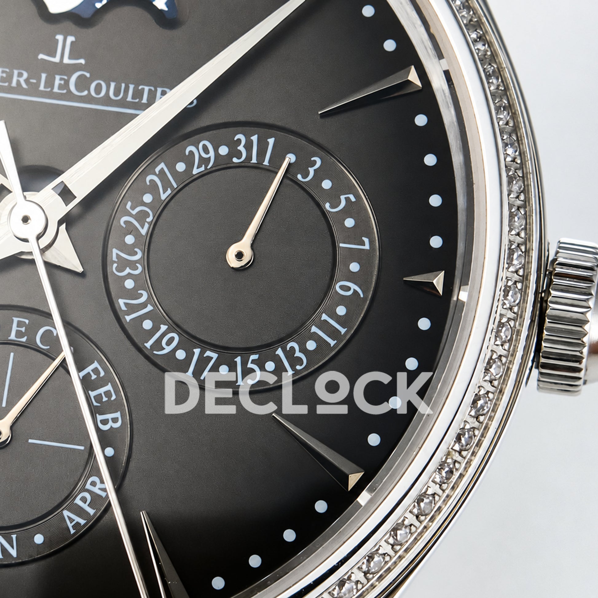Jaeger-LeCoultre Master Ultra Thin Perpetual Calendar SS Gray Stone Bezel 39mm V9F A868 V2