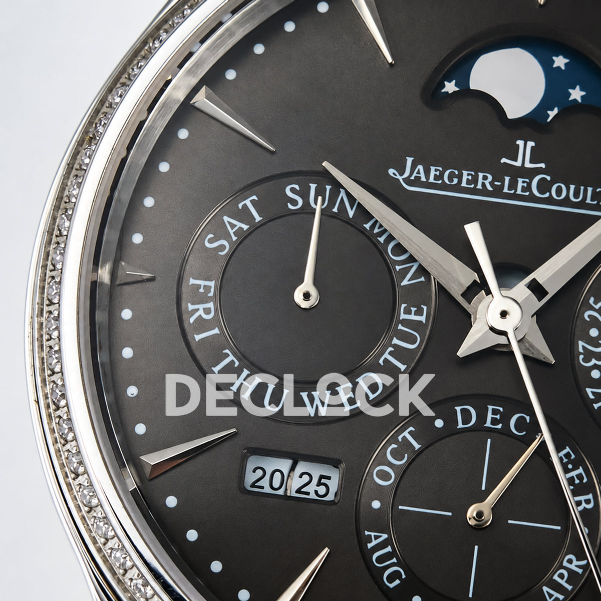 Jaeger-LeCoultre Master Ultra Thin Perpetual Calendar SS Gray Stone Bezel 39mm V9F A868 V2