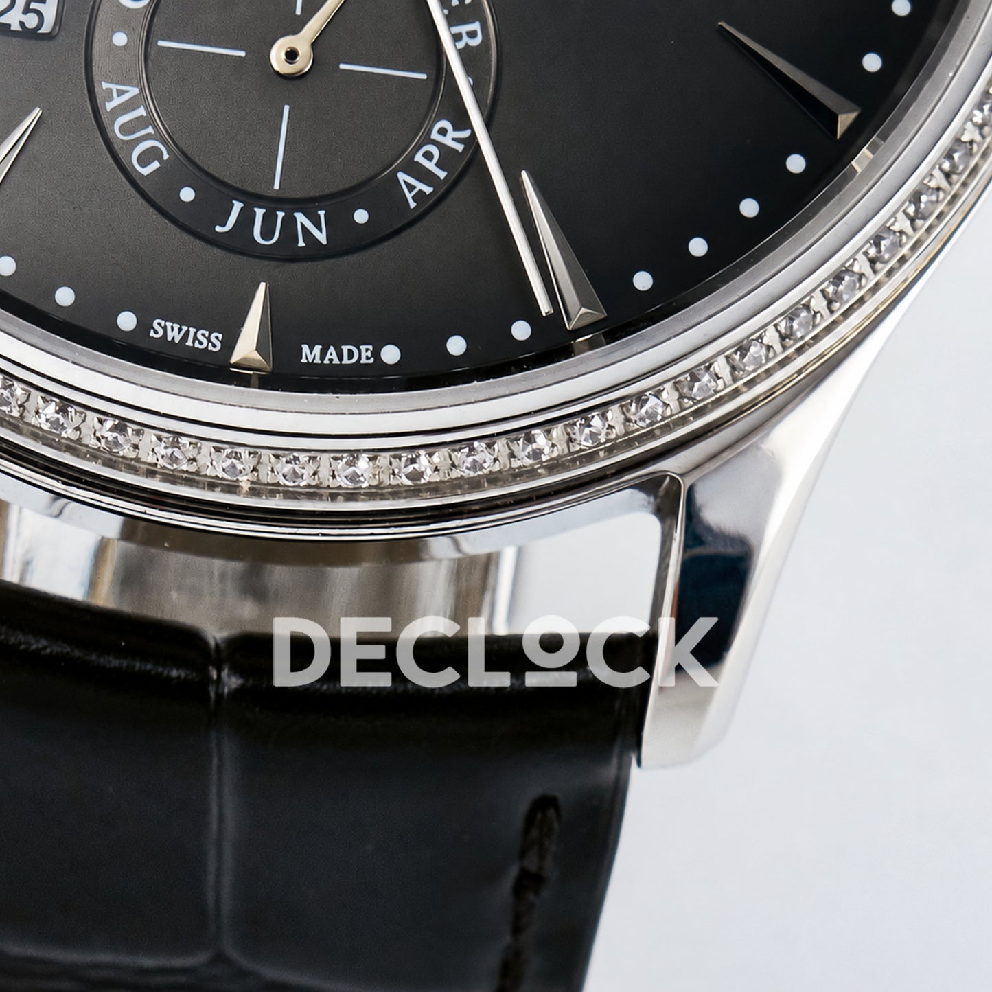 Jaeger-LeCoultre Master Ultra Thin Perpetual Calendar SS Gray Stone Bezel 39mm V9F A868 V2