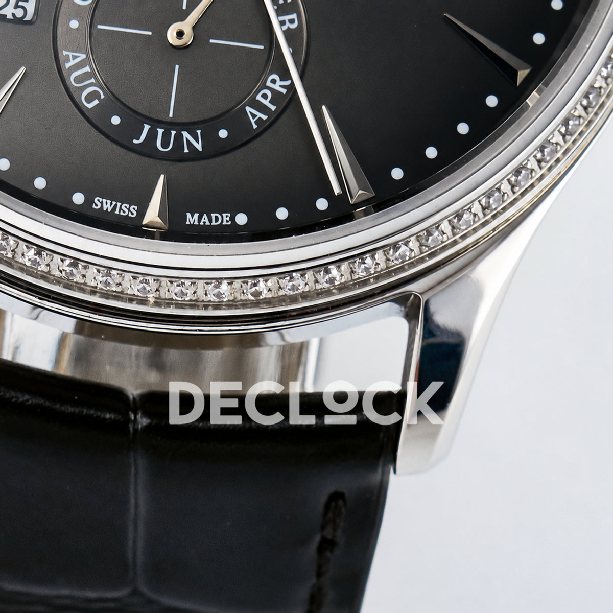 Jaeger-LeCoultre Master Ultra Thin Perpetual Calendar SS Gray Stone Bezel 39mm V9F A868 V2