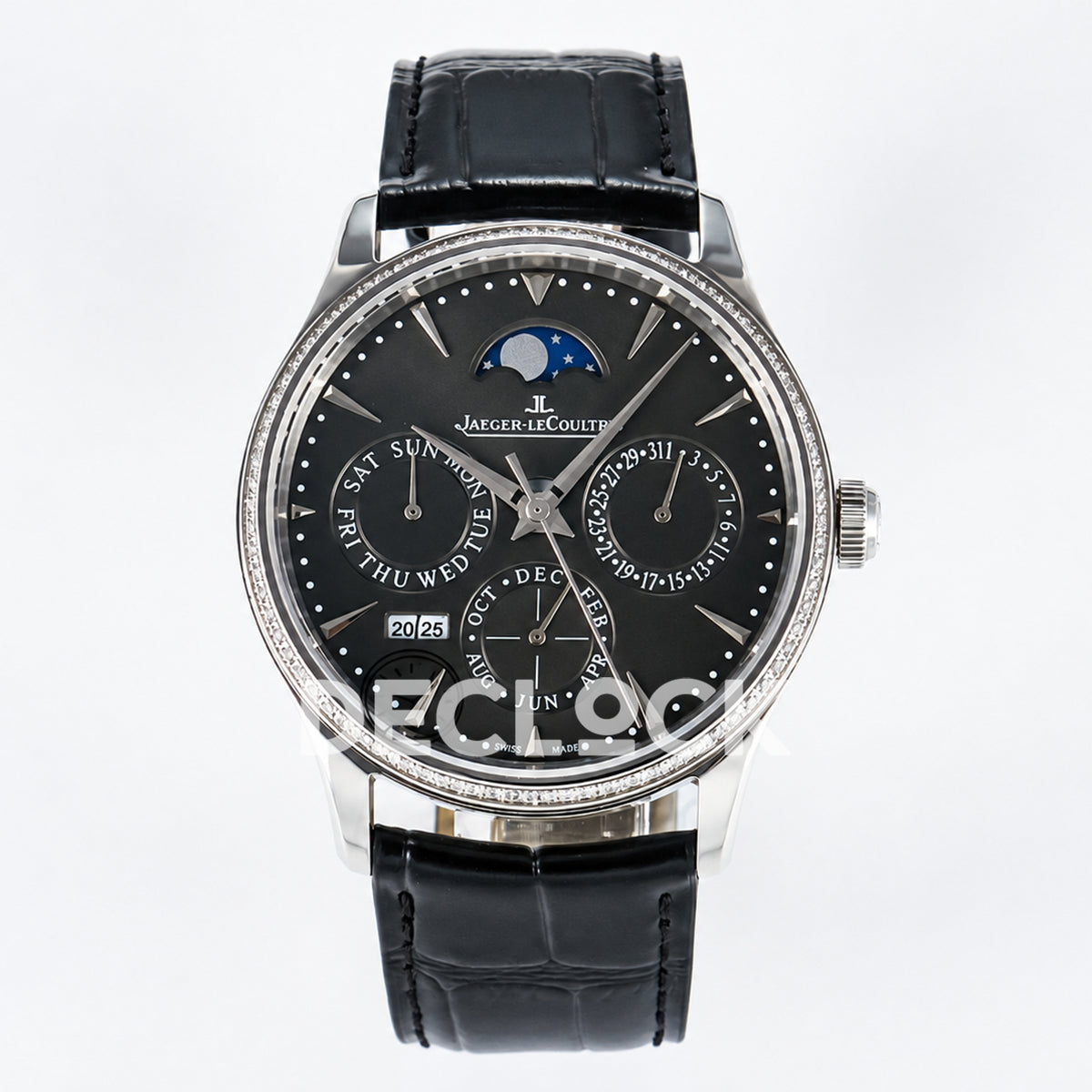 Jaeger-LeCoultre Master Ultra Thin Perpetual Calendar SS Gray Stone Bezel 39mm V9F A868 V2