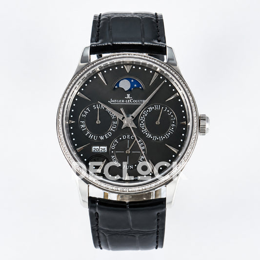 Jaeger-LeCoultre Master Ultra Thin Perpetual Calendar SS Gray Stone Bezel 39mm V9F A868 V2