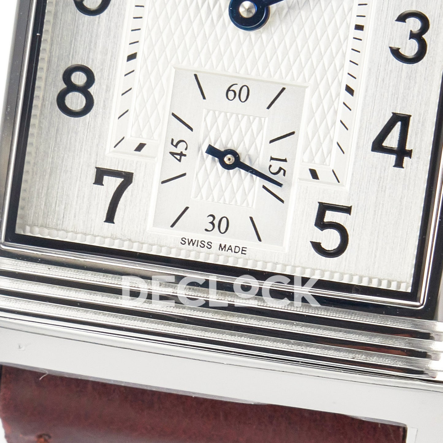 Jaeger-LeCoultre Reverso Classic Duoface SS White Guilloche Red Strap 42.9mm MGF A854A