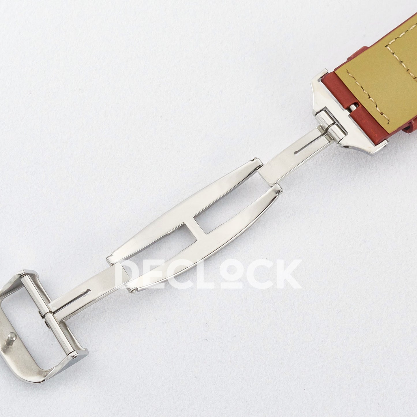 Jaeger-LeCoultre Reverso Classic Duoface SS White Guilloche Red Strap 42.9mm MGF A854A