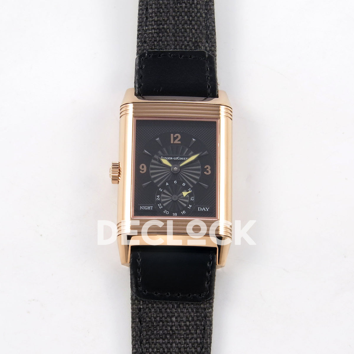 Jaeger-LeCoultre Reverso Classic JJF white Arabic rose-gold replica - reverse front view