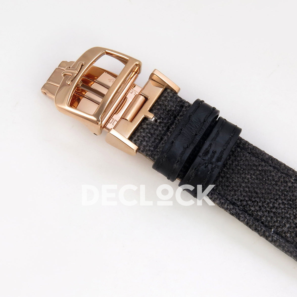 Jaeger-LeCoultre Reverso Classic JJF white Arabic rose-gold replica - closed clasp view