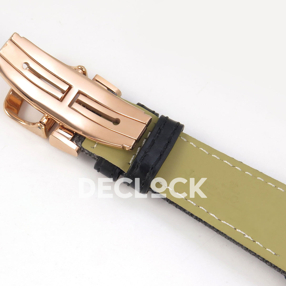 Jaeger-LeCoultre Reverso JJF white Arabic rose-gold hands replica - clasp reverse view
