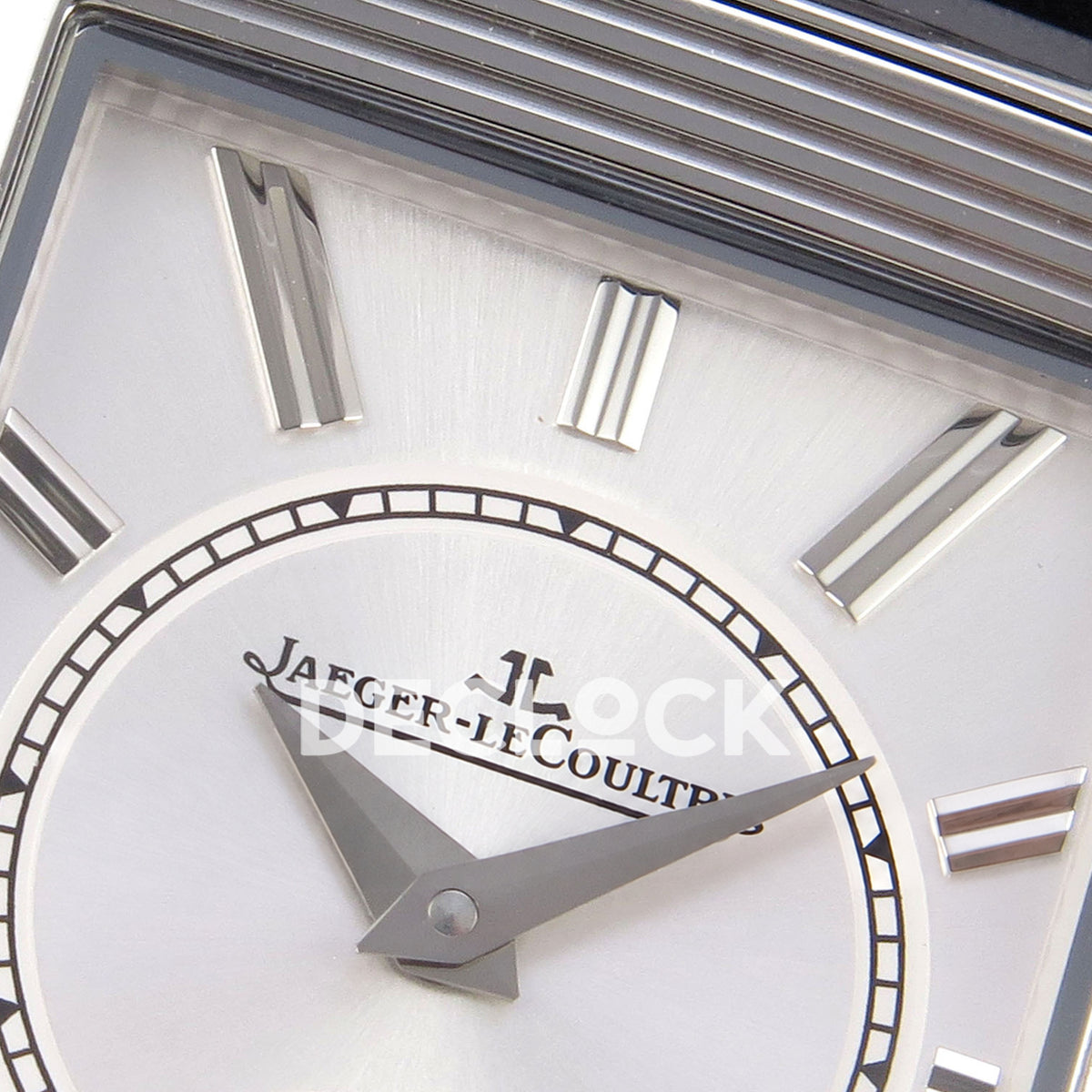 Jaeger-LeCoultre Reverso Tribute Duoface JJF black steel replica - reverse dial detail view