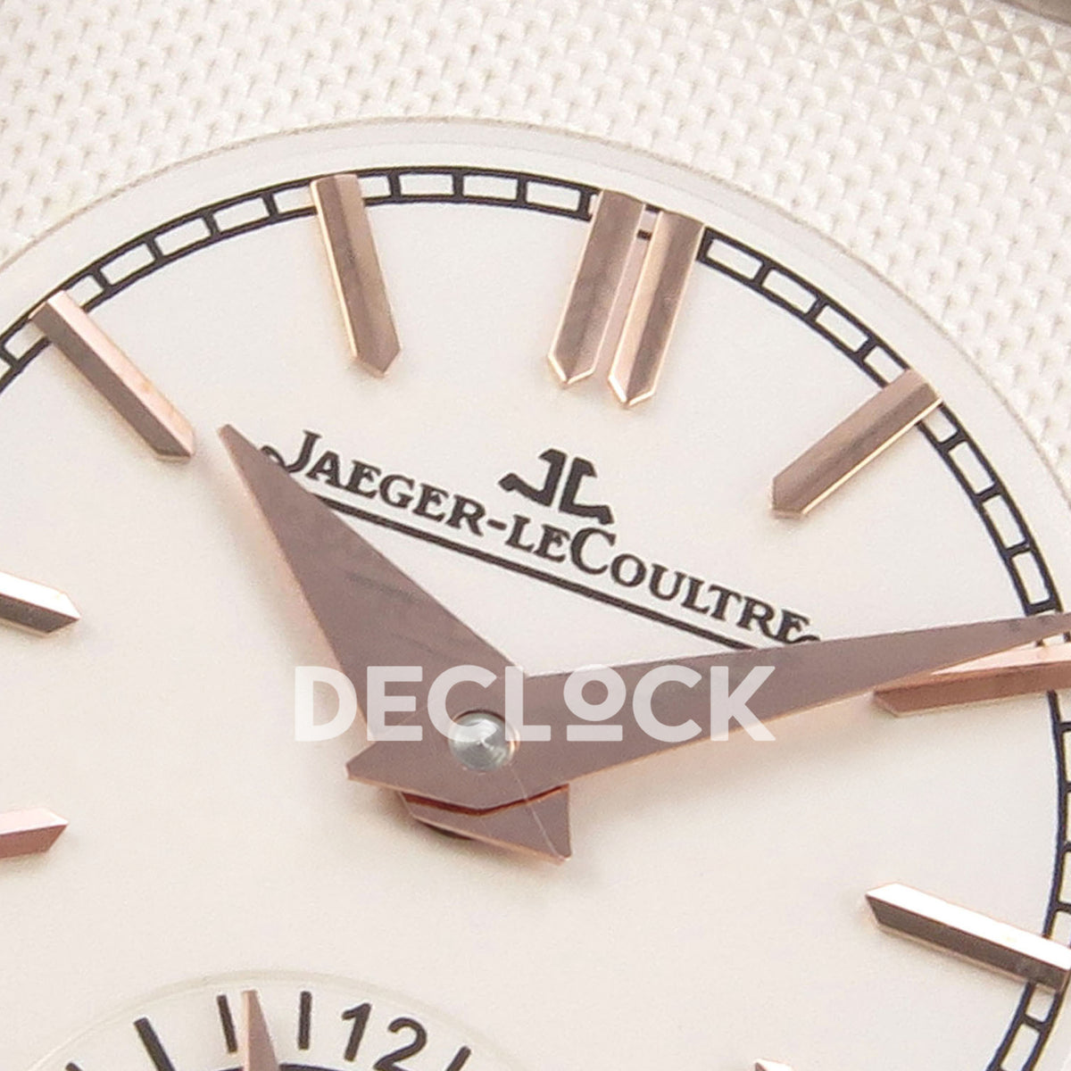 Jaeger-LeCoultre Reverso Tribute JJF blue rose-gold replica - reverse dial detail view