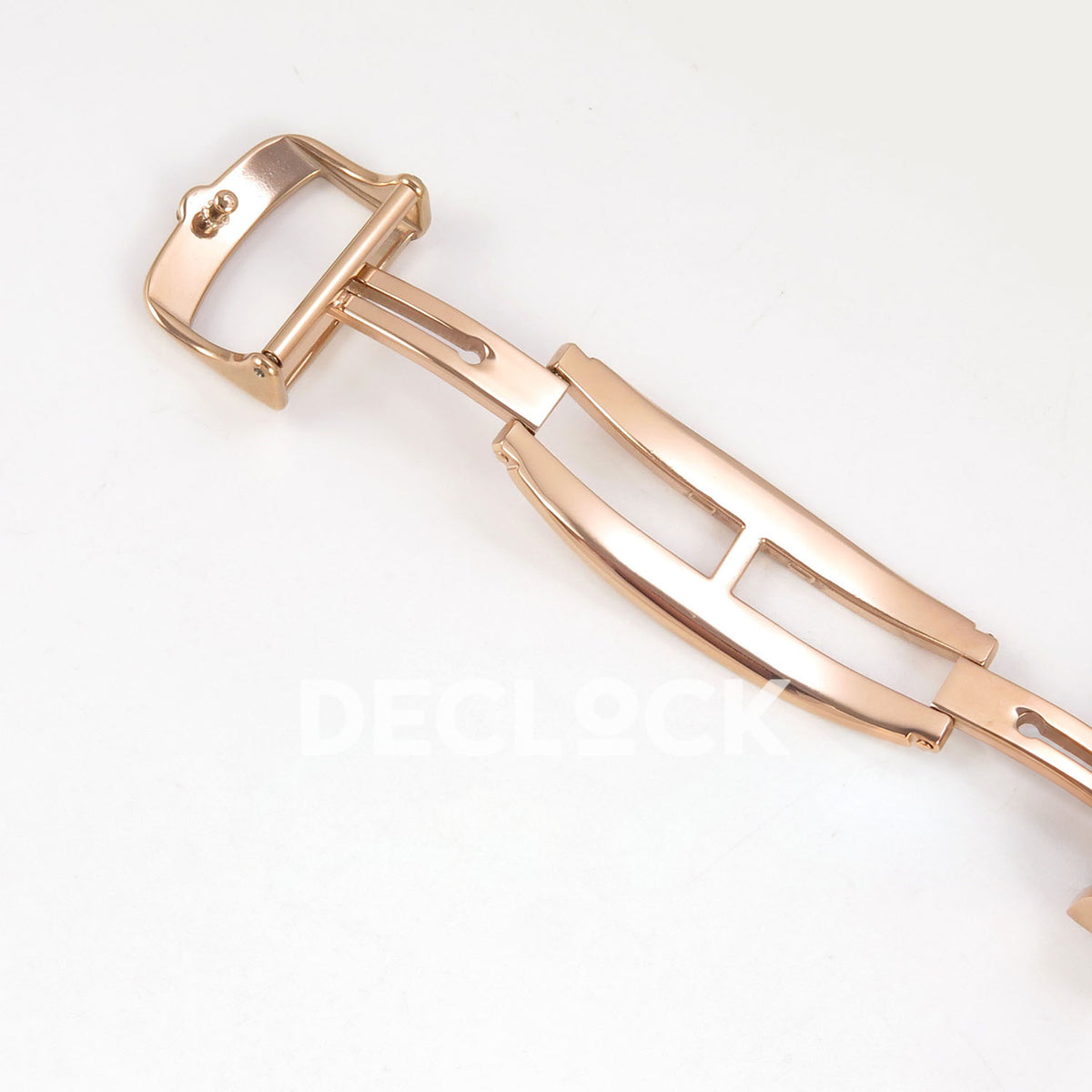 Jaeger-LeCoultre Reverso Tribute JJF blue rose-gold replica - extended clasp view
