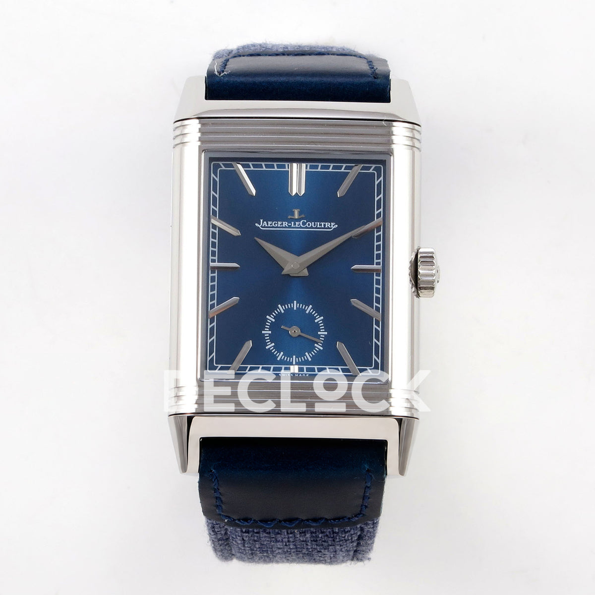 Jaeger-LeCoultre Reverso JJF blue dial replica - front view