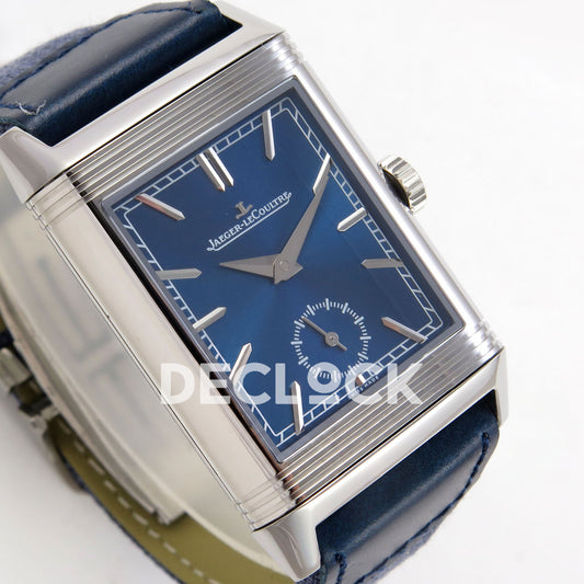 Jaeger-LeCoultre Reverso JJF blue dial replica - angled dial view