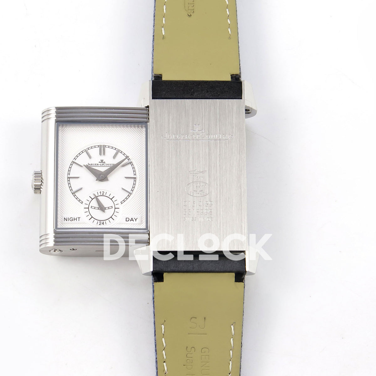 Jaeger-LeCoultre Reverso JJF blue dial replica - reverse open view