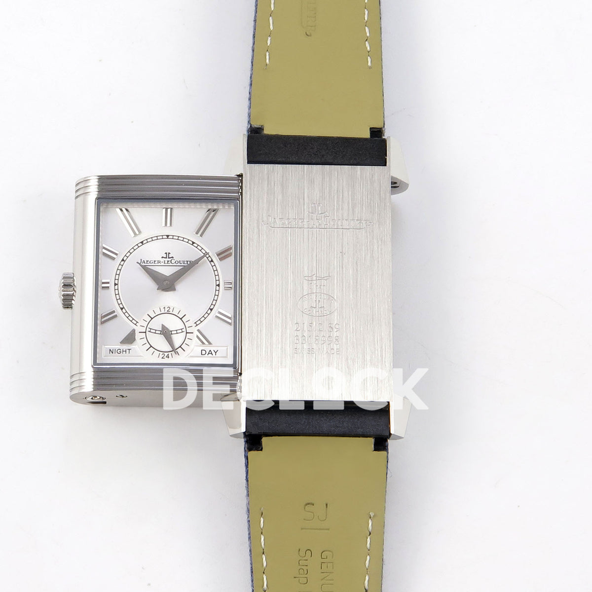Jaeger-LeCoultre Reverso JJF deep navy blue replica - reverse open view