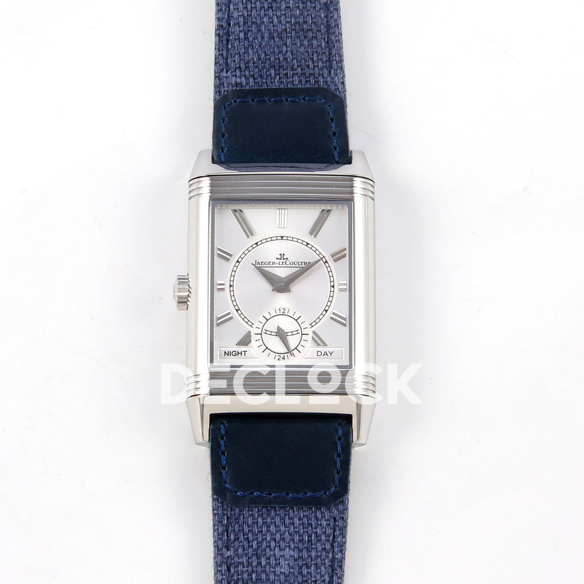 Jaeger-LeCoultre Reverso JJF deep navy blue replica - reverse front view