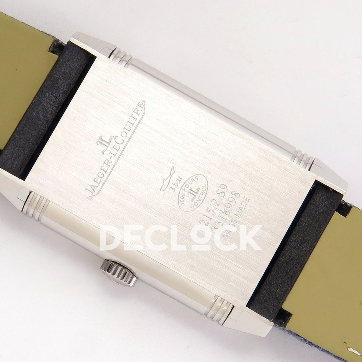 Jaeger-LeCoultre Reverso JJF deep navy blue replica - caseback engraving view