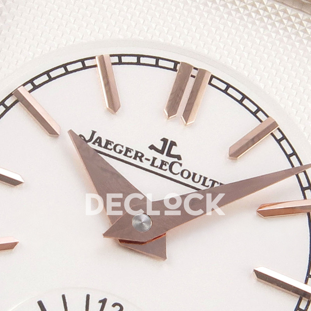 Jaeger-LeCoultre Reverso Tribute JJF gray rose-gold replica - reverse dial detail view